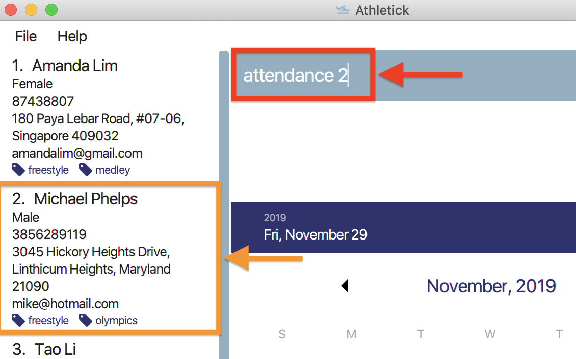 attendance command before